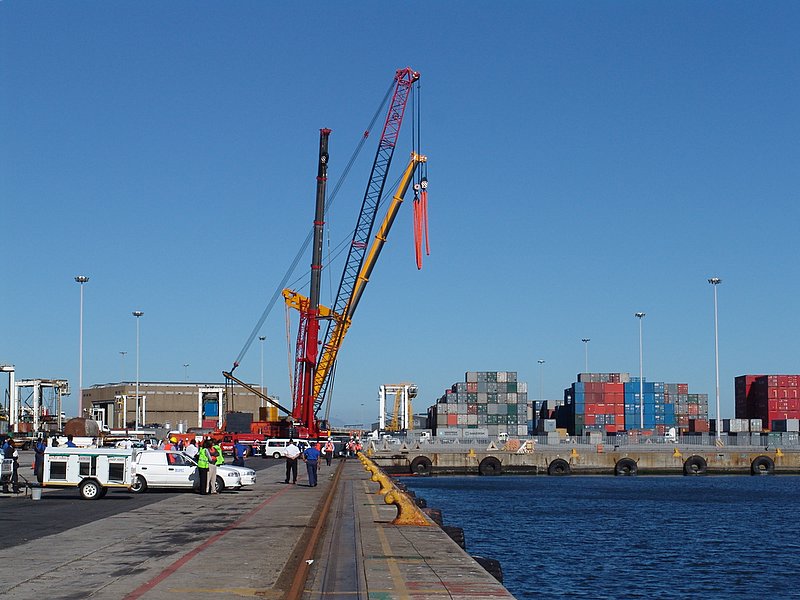 Mobile cranes at CApe Town harbour